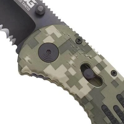 SOG Aegis Assisted Opening Piston Lock Camo Folding Tanto Knife Ae07cp 4 SOG Aegis Assisted Opening Piston Lock Camo Folding Tanto Knife Ae07cp - Image 2