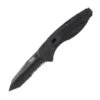 SOG Aegis A/O TiNi Tanto AUS-8 Piston Lock Serrated Folding Black Knife AE04BX