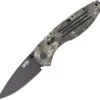 SOG Aegis A/O TiNi Stainless Black Drop Pt Folding Camo Handle Knife AE06BX