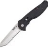 SOG Flash II Piston Lock A/O Tanto Stainless Serrated Folding BLK Knife FSAT98CP -Cheap Knife Shop FSAT98CP