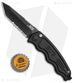 Mini SOG TAC Automatic Knife (Black Tanto Serr) ST-13 9 Mini SOG TAC Automatic Knife (Black Tanto Serr) ST-13 -Cheap Knife Shop Mini SOG TAC Auto Black Tanto Serr ST 13 BHQ 3164 jr bottlecap