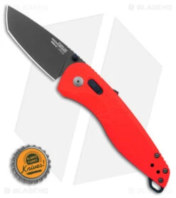 SOG Aegis AT Spring Assisted Tanto Knife Rescue Red GRN (3.1" Black) -Cheap Knife Shop SOG Aegis AT Spring Assisted Tanto Knife Rescue Red indigo GRN 3in Black BHQ 140881 td size