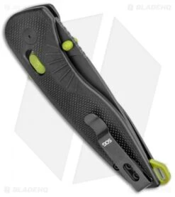 SOG Aegis AT Tanto AT-XR Lock Knife Black GRN W/Safety (3.13" Black) -Cheap Knife Shop SOG Aegis AT TAnto Lock Black Black BHQ 122310 jr side