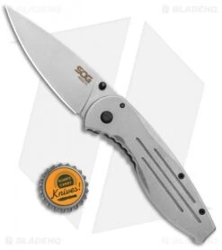 SOG Aegis Frame Lock Knife Stainless Steel (3.4" Stonewash) 9 SOG Aegis Frame Lock Knife Stainless Steel (3.4" Stonewash) -Cheap Knife Shop SOG Aegis FL BHQ 113621 jr bottlecap