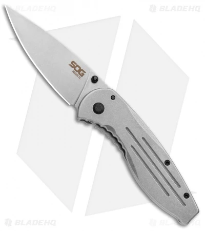 SOG Aegis Frame Lock Knife Stainless Steel (3.4" Stonewash) 3 SOG Aegis Frame Lock Knife Stainless Steel (3.4" Stonewash)