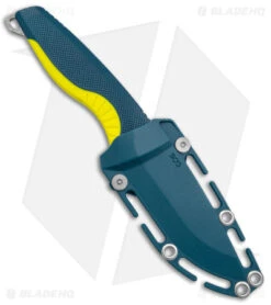 SOG Aegis FX Fixed Blade Knife Indigo Blue/Acid Yellow GRN (3.6" Stonewash) -Cheap Knife Shop SOG Aegis Fx Indigo Acid Yellow BHQ 145912 jr sheath