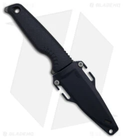 SOG Altair FX Fixed Blade Knife Squid Ink Black (3.4" Black) 17-79-01-57 -Cheap Knife Shop SOG Altair FX FBK Squid Ink Black 3in Black BHQ 140850 td sheath