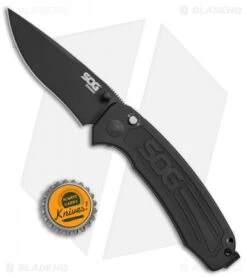 SOG Banner Spring Assisted Knife Black Aluminum (3.5" Black) BA1001 9 SOG Banner Spring Assisted Knife Black Aluminum (3.5" Black) BA1001 -Cheap Knife Shop SOG Banner black aluminum black BA1001 BHQ 52223 er size