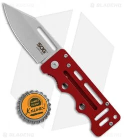 SOG Cash Card Liner Lock Wallet Knife Garnet Red (2.75" Satin) EZ2 -Cheap Knife Shop SOG Cash Card LL Wallet Garnet Red Satin EZ2 CP BHQ 104057 jr bottlecap