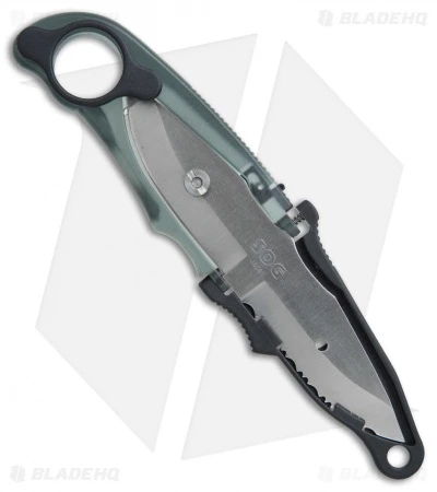 SOG Duo Fixed Blade Knife Black Zytel (2.75" Satin Plain/Serr) 4 SOG Duo Fixed Blade Knife Black Zytel (2.75" Satin Plain/Serr) - Image 2