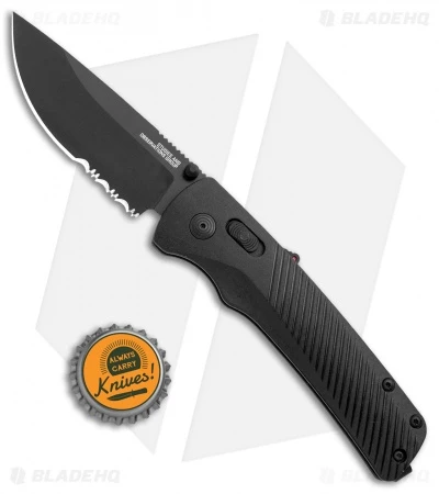 SOG Flash AT-XR Lock Knife Blackout GRN (3.45" Black Serr) 6 SOG Flash AT-XR Lock Knife Blackout GRN (3.45" Black Serr) - Image 4