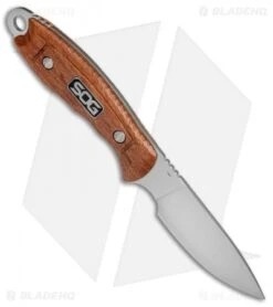 SOG Huntspoint Skinning Fixed Blade Knife Wood (3.6" Satin) HT012L -Cheap Knife Shop SOG Huntspoint Skinning Wood HT012L BHQ 15206 jr spine 2