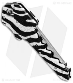 SOG Key Lockback Knife Keychain Utility Zebra (1.5" Satin) KEY-CT -Cheap Knife Shop SOG Key Knife Zebra KEY 110B BHQ 49723 jr side 2
