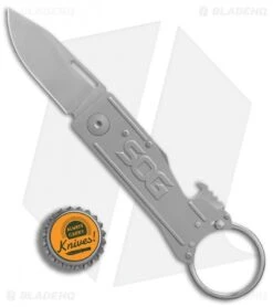 SOG Keytron Keychain Knife (1.9" Stonewash) KT1001-CP 11 SOG Keytron Keychain Knife (1.9" Stonewash) KT1001-CP -Cheap Knife Shop SOG Keychain Clip Point Key Chain SW BHQ 80616 er bottlecap