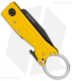 SOG Keytron Clip Point Folding Knife Key Chain Yellow (1.9" Black) KT1005-CP 8 SOG Keytron Clip Point Folding Knife Key Chain Yellow (1.9" Black) KT1005-CP -Cheap Knife Shop SOG Keytron CP Key Chain Yellow Black KT1005 CP BHQ 104066 jr side