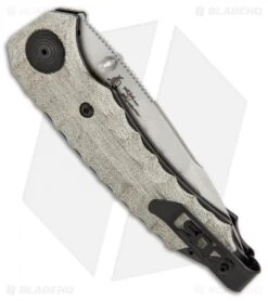 SOG Kiku Spring Assisted Knife Linen Micarta (3.5" Satin) KU-3001 -Cheap Knife Shop SOG Kiku assisted linen micarta satin KU 3001 BHQ 52243 er side