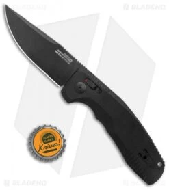 SOG Knives SOG-TAC AU Drop Point Automatic Knife Black Aluminum (3.4" Black) 9 SOG Knives SOG-TAC AU Drop Point Automatic Knife Black Aluminum (3.4" Black) -Cheap Knife Shop SOG Knives SOG TAC AU Auto Black Black BHQ 119258 jr bottlecap