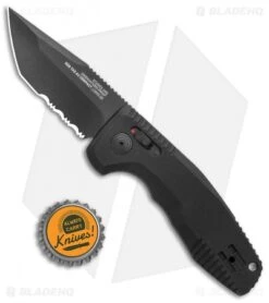 SOG Knives SOG-TAC AU Compact Tanto Automatic Knife Aluminum (2.9" Black Serr) 9 SOG Knives SOG-TAC AU Compact Tanto Automatic Knife Aluminum (2.9" Black Serr) -Cheap Knife Shop SOG Knives SOG TAC AU Compact Auto Tanto Black Black Serr BHQ 119255 jr bottlecap