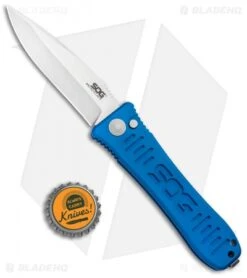 SOG Knives Spec Elite I Automatic Knife Blue (3.5" Satin) SE-51BU -Cheap Knife Shop SOG Knives Spec Elite I Auto Blue Satin SE 51BU BHQ 92925 jr bottlecap