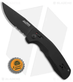 SOG Knives SOG-TAC AU Automatic Knife Black Aluminum (3.4" Black Serr) 9 SOG Knives SOG-TAC AU Automatic Knife Black Aluminum (3.4" Black Serr) -Cheap Knife Shop SOG Knives TAC AU Automatic Knife Black 3in Black Serr BHQ 119259 td size