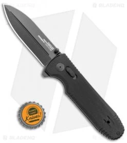 SOG Pentagon XR Lock Knife Black G-10 (3.5" Black) -Cheap Knife Shop SOG Pentagon XR Blackout 12 61 01 57 BHQ 113655 LS Bottlecap