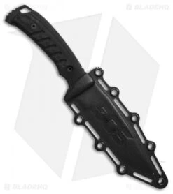 SOG Pillar Fixed Blade Knife Black Canvas Micarta (5" Black Cerakote S35VN) -Cheap Knife Shop SOG Pillar Black CerakoteFizedBlade Canvas Micarta S35VN BHQ 137497 td sheath