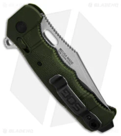 SOG Seal XR Flipper Knife OD Green FRN (3.9" Stonewash S35VN) BHQ Exclusive -Cheap Knife Shop SOG Seal XR Flipper XR Lock Knife OD Green FRN 3in SW BHQ 131606 td side lighter1