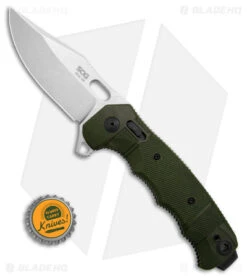 SOG Seal XR Flipper Knife OD Green FRN (3.9" Stonewash S35VN) BHQ Exclusive -Cheap Knife Shop SOG Seal XR Flipper XR Lock Knife OD Green FRN 3in SW BHQ 131606 td size lighter1