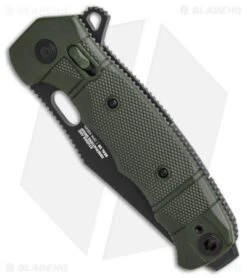 SOG Seal XR Flipper Knife OD Green FRN (3.9" Black S35VN) BHQ Exclusive -Cheap Knife Shop SOG Seal XR Lock Knife OD Green FRN 3in Black S35VN BHQ 131605 td spine jr td