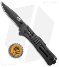 SOG SlimJim Black Assisted Opening Knife (3.18" Black Plain) SJ-32 -Cheap Knife Shop SOG SlimJim Black Assisted Opening Black BHQ 11534 jr bottlecap
