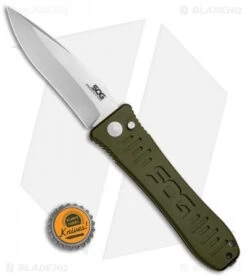 SOG Knives Spec Elite II Large Automatic Knife OD Green (4" Satin) SE-61OD -Cheap Knife Shop SOG Spec Elite II Large OD Green Satin SE 61OD BHQ 70989 jr bottlecap