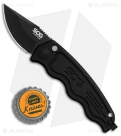 SOG-TAC California Special Automatic Knife (1.9" Black) ST-14 -Cheap Knife Shop SOG TAC California Special black BHQ 80605 er bottlecap