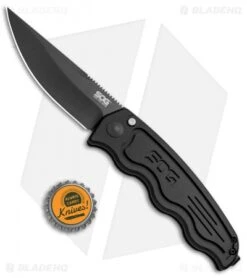 SOG-TAC Clip Point Automatic Knife (3.5" Black) ST-02 9 SOG-TAC Clip Point Automatic Knife (3.5" Black) ST-02 -Cheap Knife Shop SOG TAC Clip Point Black ST 02 BHQ 7512 jr bottlecap 2