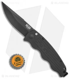 SOG Tac Ops Automatic Knife Black Canvas Micarta (3.5" S35VN Black) 10 SOG Tac Ops Automatic Knife Black Canvas Micarta (3.5" S35VN Black) -Cheap Knife Shop SOG Tac Ops Auto Black Canvas Micarta Black TO1011 BX BHQ 52251 jr bottlecap