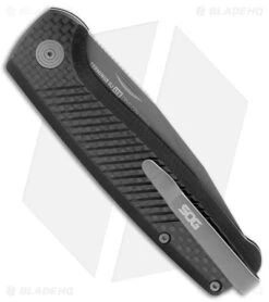 SOG Terminus LTE Slip Joint Knife Carbon Fiber/G-10 (2.9" Gray S35VN) -Cheap Knife Shop SOG Terminus SJ LTE Graphite BHQ 142687 jr side