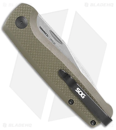SOG Terminus Slip Joint Knife OD Green G-10 (2.9" Stonewash CRYO D2) 5 SOG Terminus Slip Joint Knife OD Green G-10 (2.9" Stonewash CRYO D2) - Image 3
