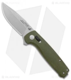 Cheap Knife Shop 18 SOG Exclusive Terminus XR Lock Knife Green Micarta (3" Stonewash)