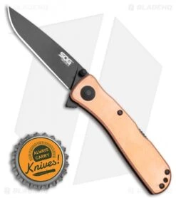 SOG Twitch II Spring Assisted Knife Copper (2.68" Black) TWI302-PB -Cheap Knife Shop SOG Twitch II Spring Assisted Knife Copper 2.68 Black TWI302 PB BHQ 116325 LS Bottlecap