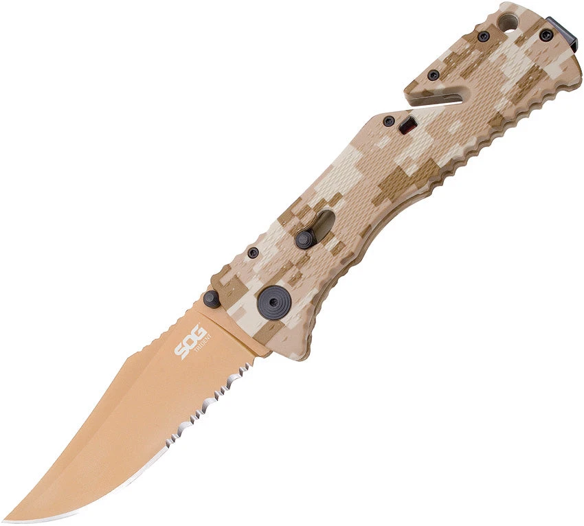 SOG Trident A/O Copper Stainless Folding Clip Pt Desert Digital Camo Knife TF5BX 3 SOG Trident A/O Copper Stainless Folding Clip Pt Desert Digital Camo Knife TF5BX
