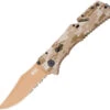 SOG Trident Piston Lock A/O Tan AUS-8 Clip Pt Folding Desert Camo Knife TF5CP -Cheap Knife Shop SOGTF5CP
