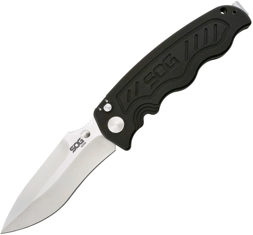 SOG Zoom A/O AUS-8 Stainless Steel Folding Blade Aluminum Handle Knife ZM1011BX 3 SOG Zoom A/O AUS-8 Stainless Steel Folding Blade Aluminum Handle Knife ZM1011BX