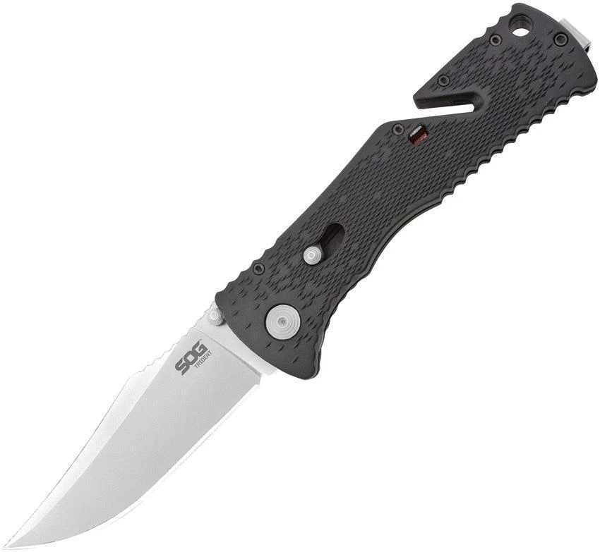 SOG Trident Piston Lock A/O Stainless Folding Black Knife TF2CP 3 SOG Trident Piston Lock A/O Stainless Folding Black Knife TF2CP