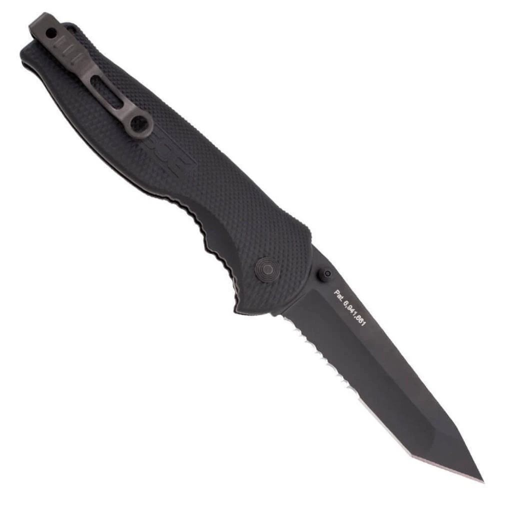 SOG Flash II Piston Lock A/O Serrated Stainless Black Folding Knife TFSAT98CP 4 SOG Flash II Piston Lock A/O Serrated Stainless Black Folding Knife TFSAT98CP - Image 2