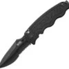 SOG Zoom A/O Black Stainless Folding Clip Pt Part Serrated Blade Knife ZM1016BX -Cheap Knife Shop ZM1016BX