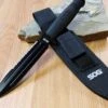 SOG Fixation 12" Bowie Fixed Blade Black Knife - Fx01ncp
