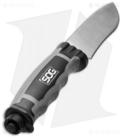 SOG Bladelight Camp Fixed Blade Knife W/ LEDs (4.50" Satin Plain) BLT21K -Cheap Knife Shop sog bladelight camp blt21k cp bottom