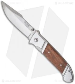SOG Fielder Liner Lock Knife Wood (3.5" Satin) FF-30