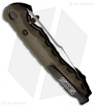 SOG Kiku Folder Small Folding Knife (3.5" Black Plain) KU-1002 4 SOG Kiku Folder Small Folding Knife (3.5" Black Plain) KU-1002 - Image 2