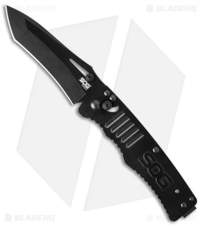 SOG Targa Tanto Folding Knife Black (3.50" Black) TG1002-BX 3 SOG Targa Tanto Folding Knife Black (3.50" Black) TG1002-BX