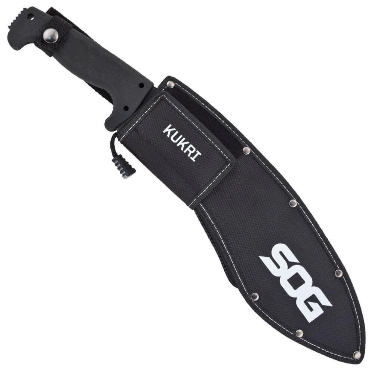 SOG SogFari Machete Kukri 18" Overall Fixed Sawback Blade Black Handle MC11N 5 SOG SogFari Machete Kukri 18" Overall Fixed Sawback Blade Black Handle MC11N - Image 3